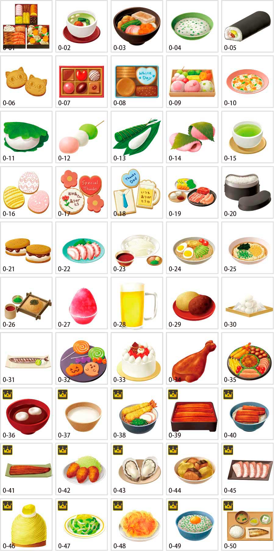 Hình minh họa thực phẩm theo mùa