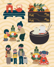 연말 연시의 일러스트