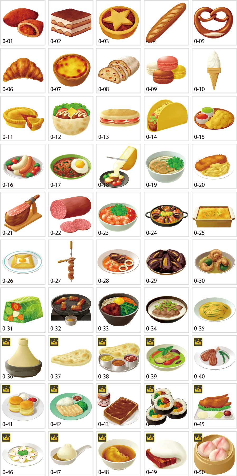Hình minh họa ẩm thực từ khắp nơi trên thế giới