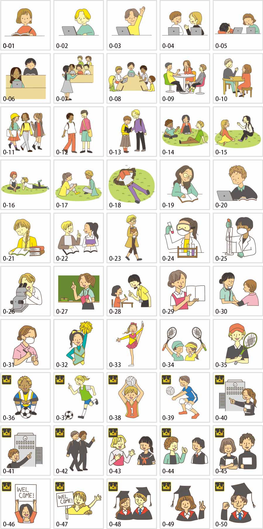 Campus life illustrations