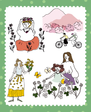 春旅のイラスト