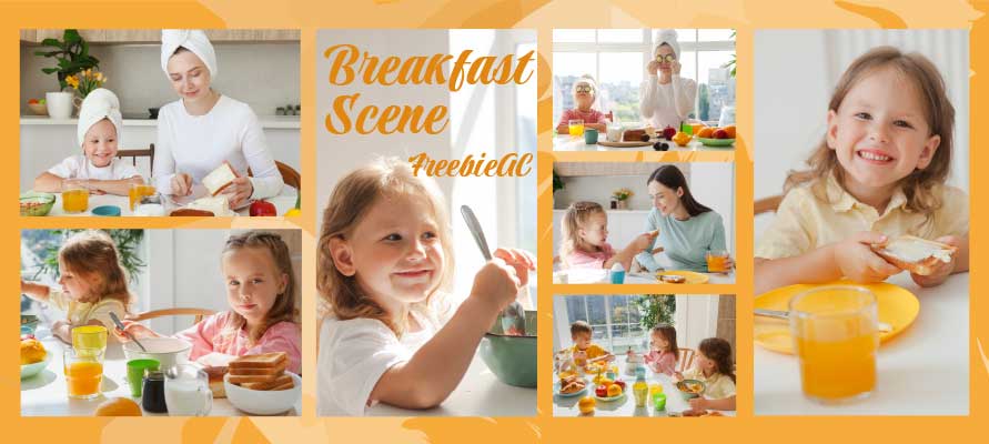 朝食の風景の写真