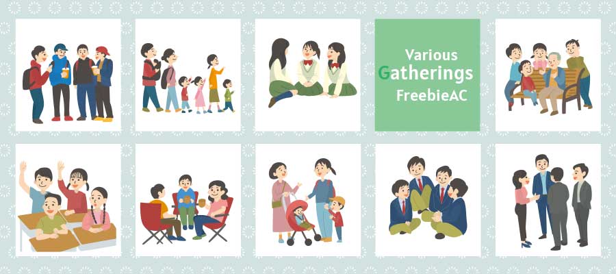 Illustration of gathering and get-together