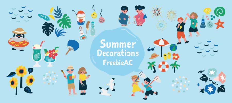 Summer decoration illustration