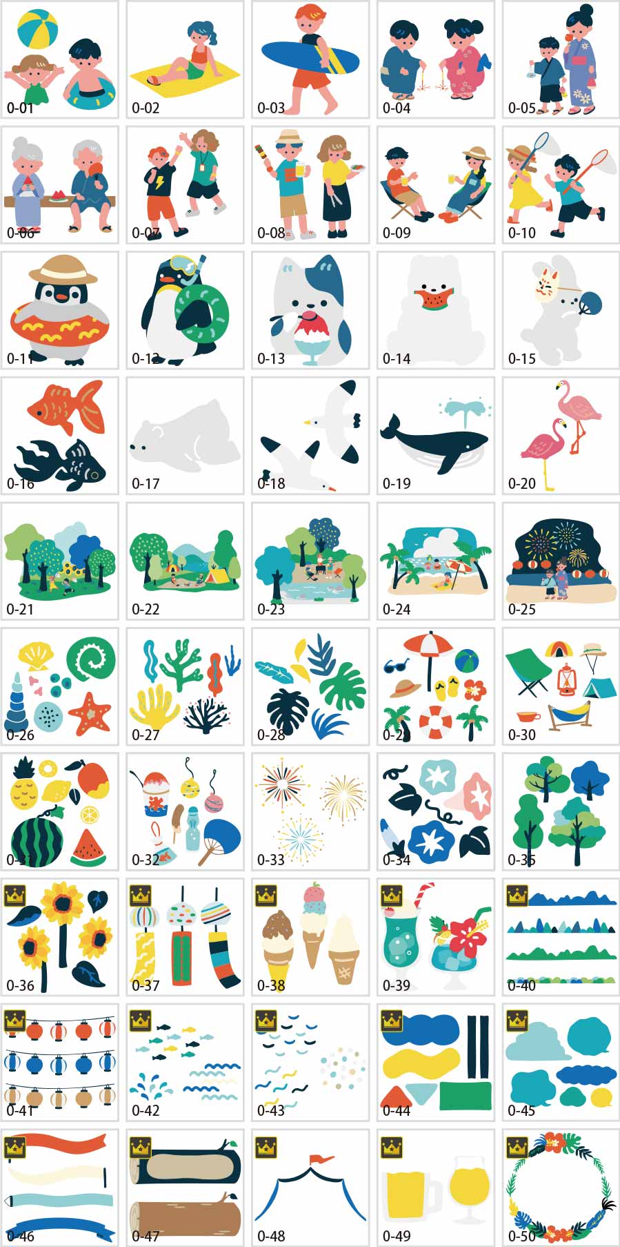 Summer decoration illustration