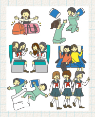 修学旅行のイラスト