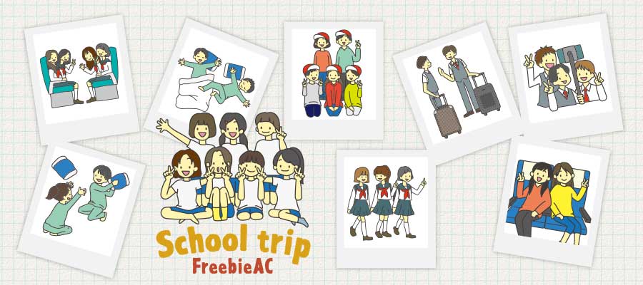 修学旅行のイラスト