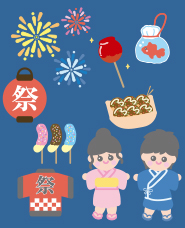 夏祭りのイラスト