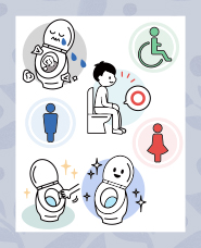 トイレ関連のイラスト