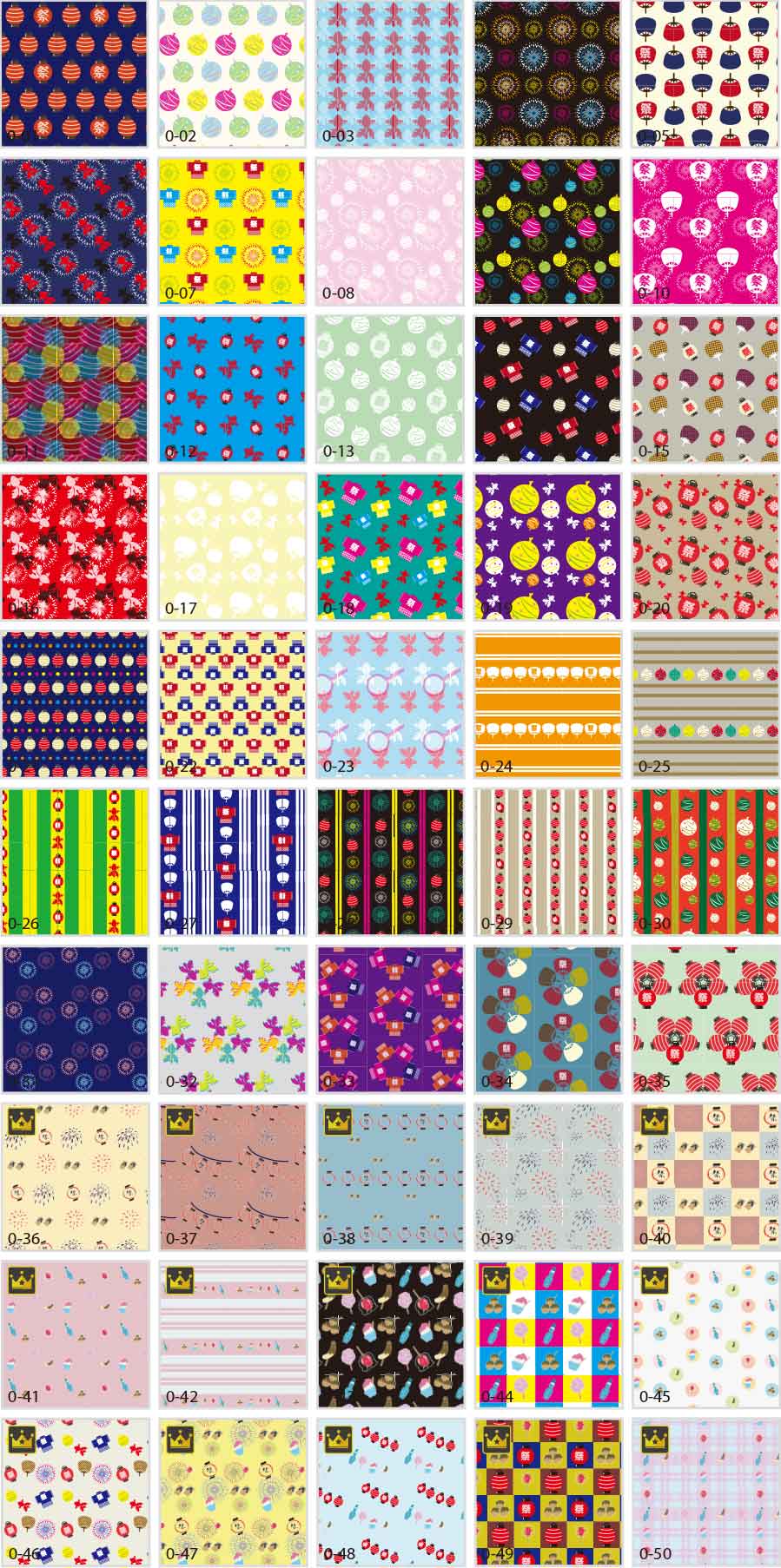 Summer festival pattern illustration