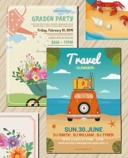 Spring summer poster template