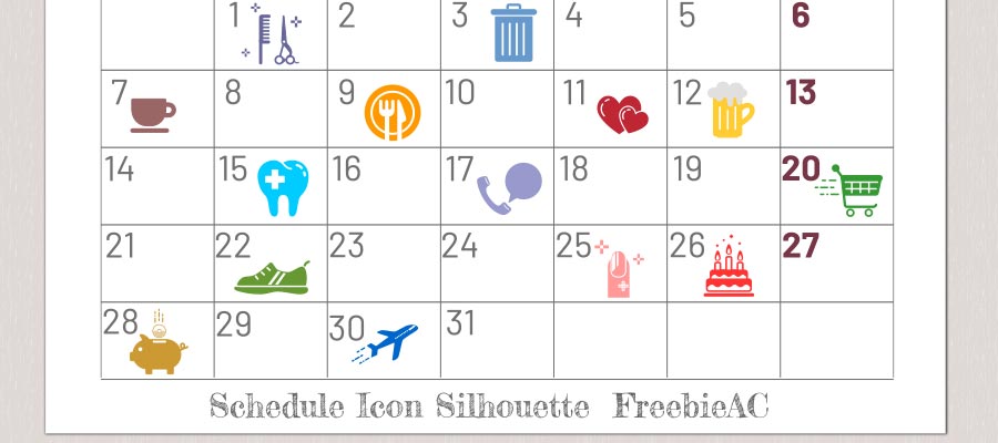 Schedule icons