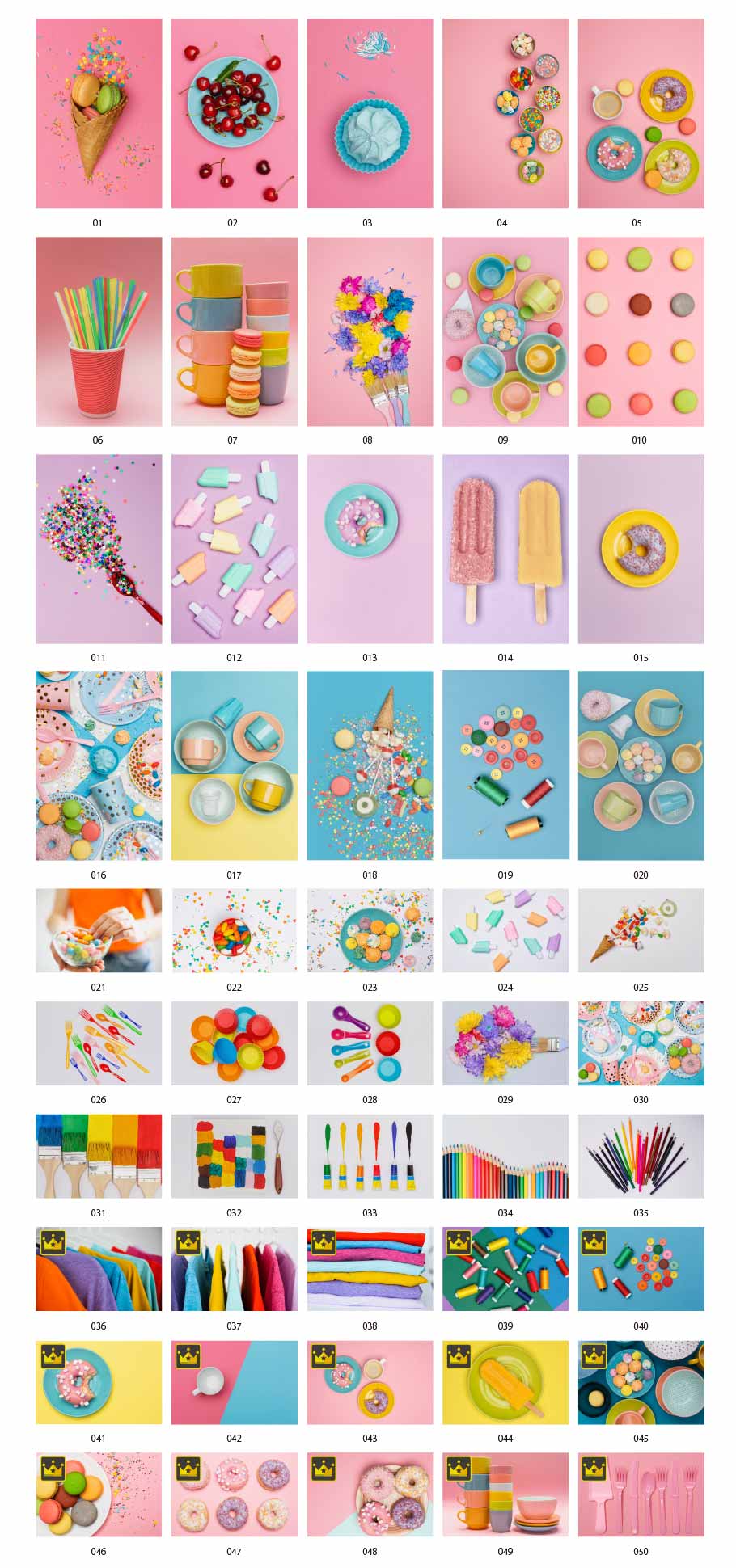 Colorful product photos