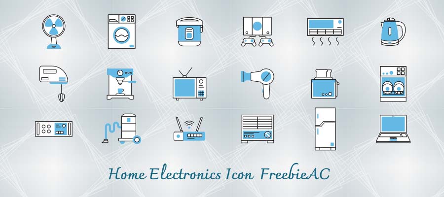 Home electronics icons