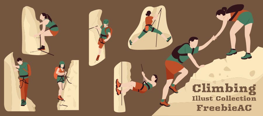 Climbing illustration collection