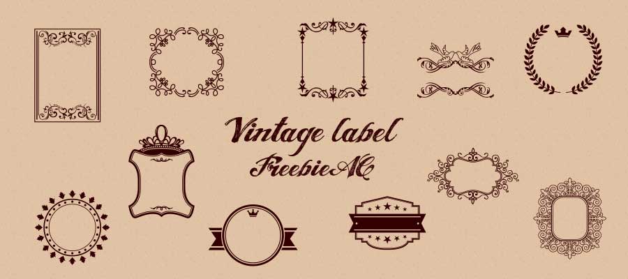 Vintage label silhouette