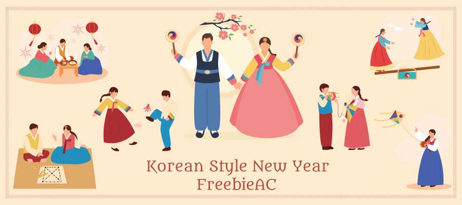 Lunar New Year in Korea Illustration Collection