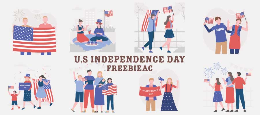 American Independence Day Illustration Collection