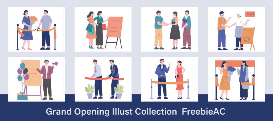 Grand opening illustration collection