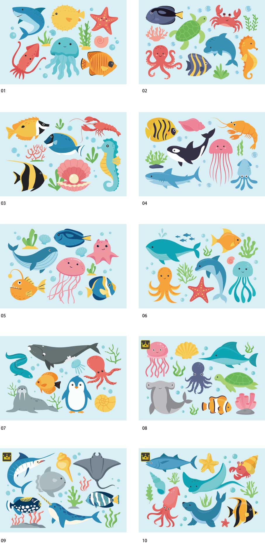 Sea Creatures Illustration Collection vol.3
