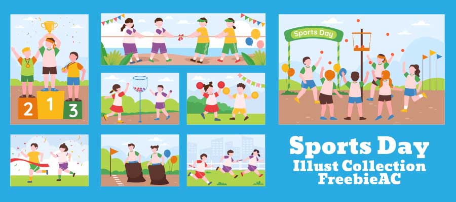 Sports day illustration collection