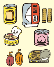 Preserved food illustration