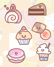 Loose sweets illustration