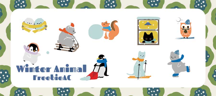 Winter animal illustration vol.2