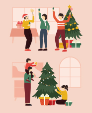 Christmas celebration illustration collection