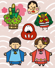 Japanese new year illustration