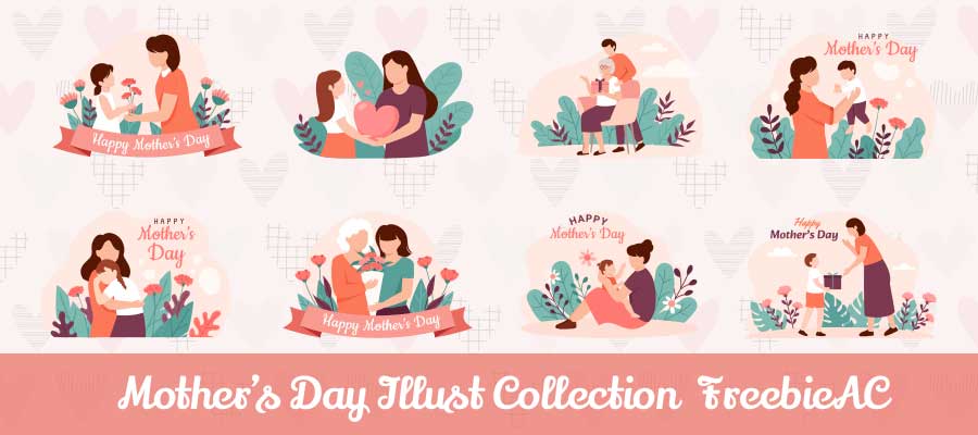 mother's day illustration collection