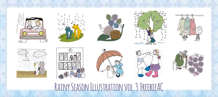 梅雨のイラストvol.3