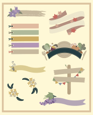 秋の見出しあしらいイラスト