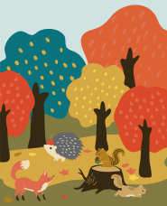 秋・紅葉のイラスト